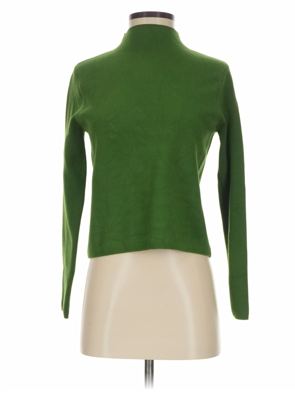 Mango Emerald Green Long Sleeve Turtleneck Top